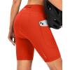 Bikewa Women’s 4D Padded Bike Shorts Cycling Riding Road Biking Bicycle Cycle Shorts for Women Zipper Pockets(Orange)