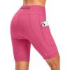 Bikewa Women’s 4D Padded Bike Shorts Cycling Riding Road Biking Bicycle Cycle Shorts for Women Zipper Pockets(Pink)