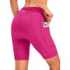 Bikewa Women’s 4D Padded Bike Shorts Cycling Riding Road Biking Bicycle Cycle Shorts for Women Zipper Pockets(Rosy)