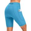 Bikewa Women’s 4D Padded Bike Shorts Cycling Riding Road Biking Bicycle Cycle Shorts for Women Zipper Pockets(Sky Blue)