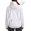 Bikewa Women’s Cycling Rain Jackets Waterproof Windbreaker Lightweight Running Windproof Reflective Jacket Packable Hooded(White)