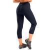 Women’s 4D Padded Bike Pants High Waist Cycling Shorts Bicycle Capris 3/4 Biking Tights with Zipper Pockets(Navy)