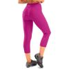 Women’s 4D Padded Bike Pants High Waist Cycling Shorts Bicycle Capris 3/4 Biking Tights with Zipper Pockets(Rosy)