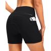Women’s 4D Padded Bike Shorts 5″/7″ Riding Underwear Cycling Bicycle Road Biking Cycle Shorts for Women Zipper Pockets(Black)