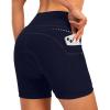 Women’s 4D Padded Bike Shorts 5″/7″ Riding Underwear Cycling Bicycle Road Biking Cycle Shorts for Women Zipper Pockets(Navy)