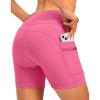 Women’s 4D Padded Bike Shorts 5″/7″ Riding Underwear Cycling Bicycle Road Biking Cycle Shorts for Women Zipper Pockets(Pink)