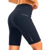 Women’s High Waisted Biker Shorts 8″ Running Workout Tummy Control Bike Spandex Shorts for Women Zipper Pockets(Navy)